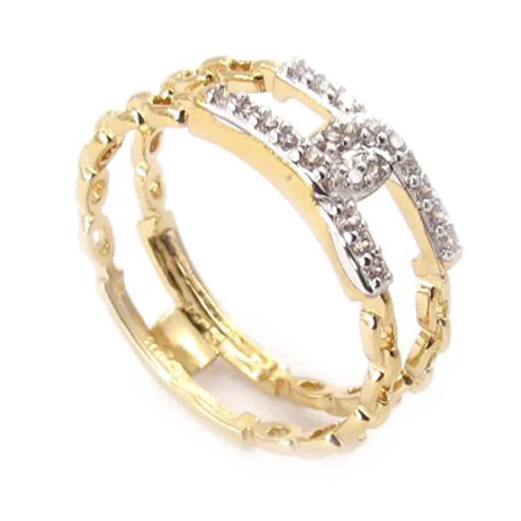 Gold Plated Ring 'Goddess' White Gold - 6 Mm