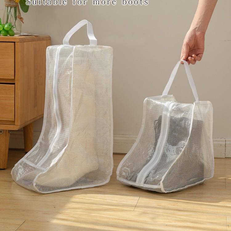 Three-Dimensional Transparent Boot Storage Bag: Dustproof & Moistureproof Protector for Long and Short Boots, Ideal for Seasonal Organization.