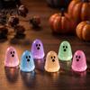 Halloween-Geschenkideen für Kinder Leuchtende Geisterfiguren, Süßes Harzperlen-Set Spukige Atmosphäre Dekoration Feiertagsdekoration, Mini Bunt