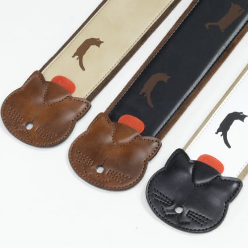 RightOn! STRAPS Guitar/Bass Strap, 6cm Wide, 96.5-146.5cm Long, YOJINEKO MILK WHITE