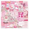 10/30/50pcs Pink Reading Bookish Graffiti Stickers Cute Cartoon Girl Sticker DIY Notebook Phone Suitcase Waterproof Decals Pack