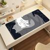 Cute Blue Cat Mouse Pad Nonslip Locking Edge Desk Mat PC Laptop Accessories Rubber Office Keyboard Large Gamers Decoracion