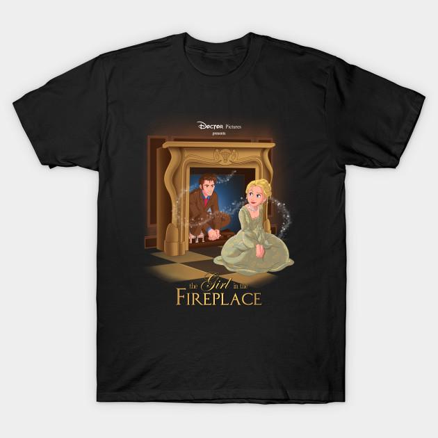 

Men Black Print T-shirt The Girl In The Fireplace No-Cut Transfer Paper Print Cotton Tshirt M чёрный