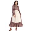 Prärie Kolonialkleid Braun Floral Vintage Halloween Kostüm Pionier Viktorianisch Mittelalter Kostüm Historisches Renaissance Kleid