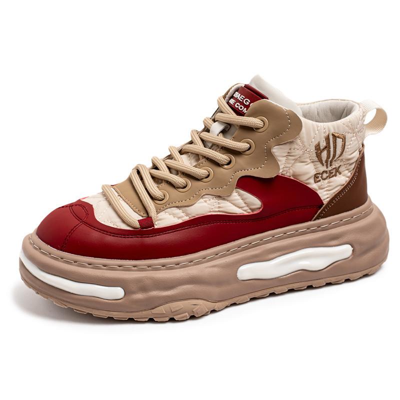 

2025 Бренд Мужские Высокие кроссовки на платформе Тренд Увеличивающие рост Уличная обувь Мужская Удобная Весенняя Спортивная обувь 39