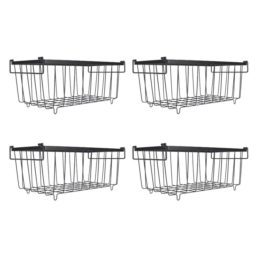 4PCS Chest Freezer Storage Baskets Metal Wire Food Organizer for Refrigerated Cabinet