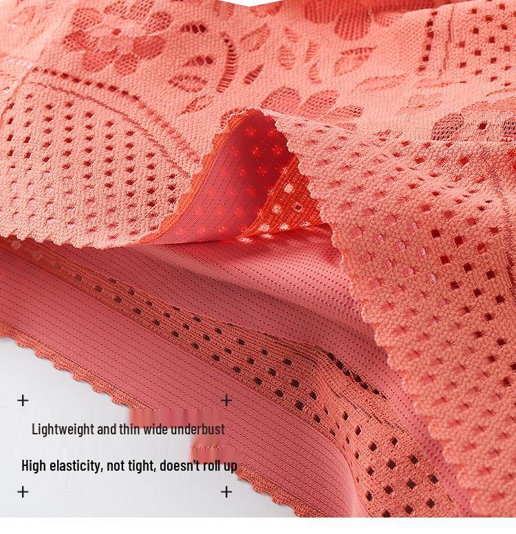 Women's Seamless Lace Back Sports Bra - No Underwire, Breathable & Thin