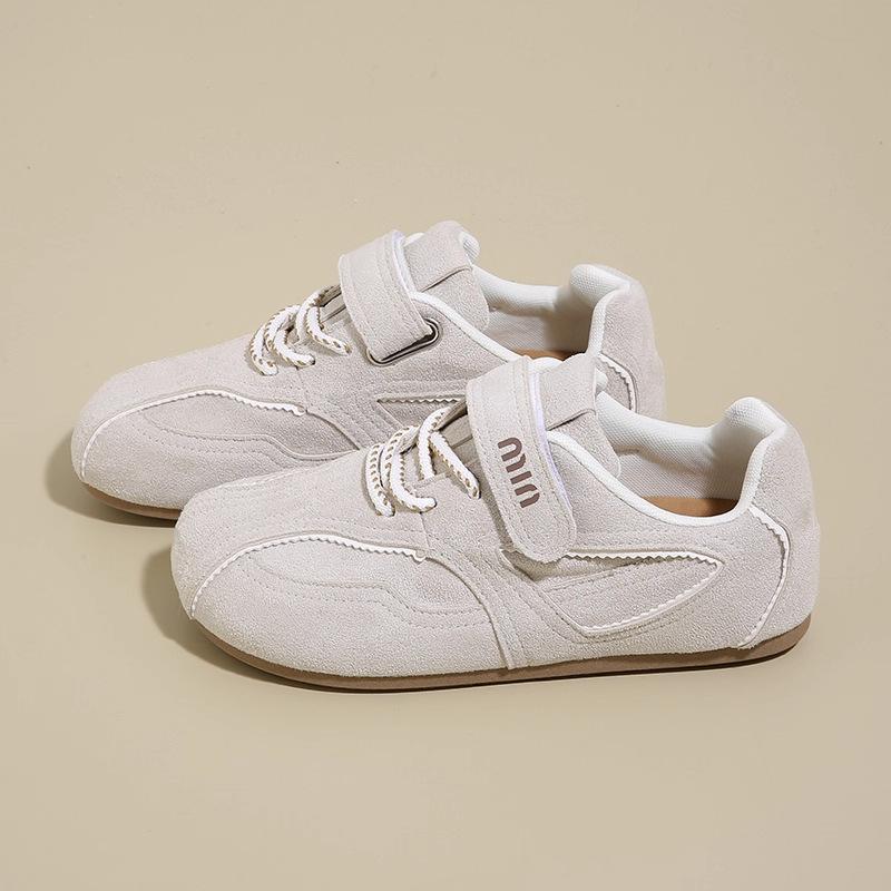 Velcro German training shoes women's 2025 summer and autumn new flat-soled Forrest Gump shoes little white shoes breathable retro casual board shoes