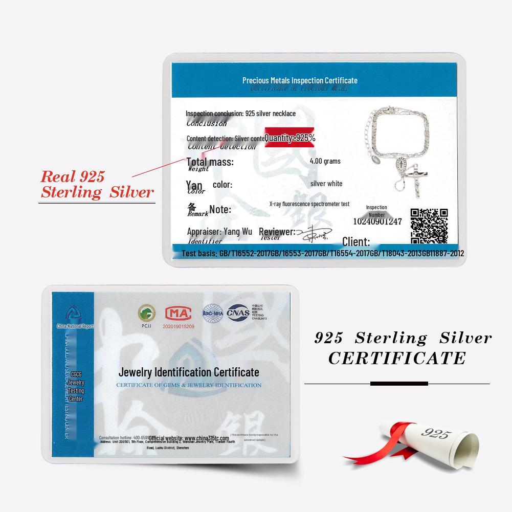 925 Sterlingsilber Y-förmige Kreuzverschluss-Halskette, Beliebter Damen-Schlüsselbeinketten-Schmuck