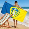 Asciugamano da Spiaggia Leeds United Stampato, Asciugamano Grande Morbido ad Asciugatura Rapida per Spiaggia Campeggio Nuoto