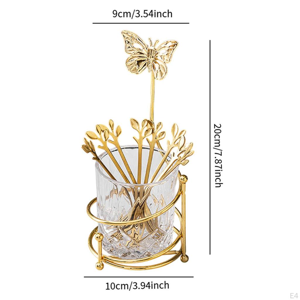 Coffee Opener Memory Rack Dessert Pick Fork Holder Desktop Orament Home Decor Fruit Forks Storage