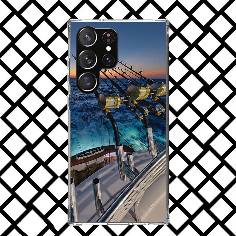 Carp Fish Fishing Rod Hook Phone Case for Samsung Galaxy S26 S25 Edge S24 S23 Ultra S22 Plus S21 FE S20 + Soft Cover Print Funda