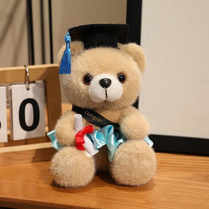 Dress Dr. Bear Doll Plush Toy Dr. Hat Bear Hug Bear Doll Ragdoll Graduation Gift