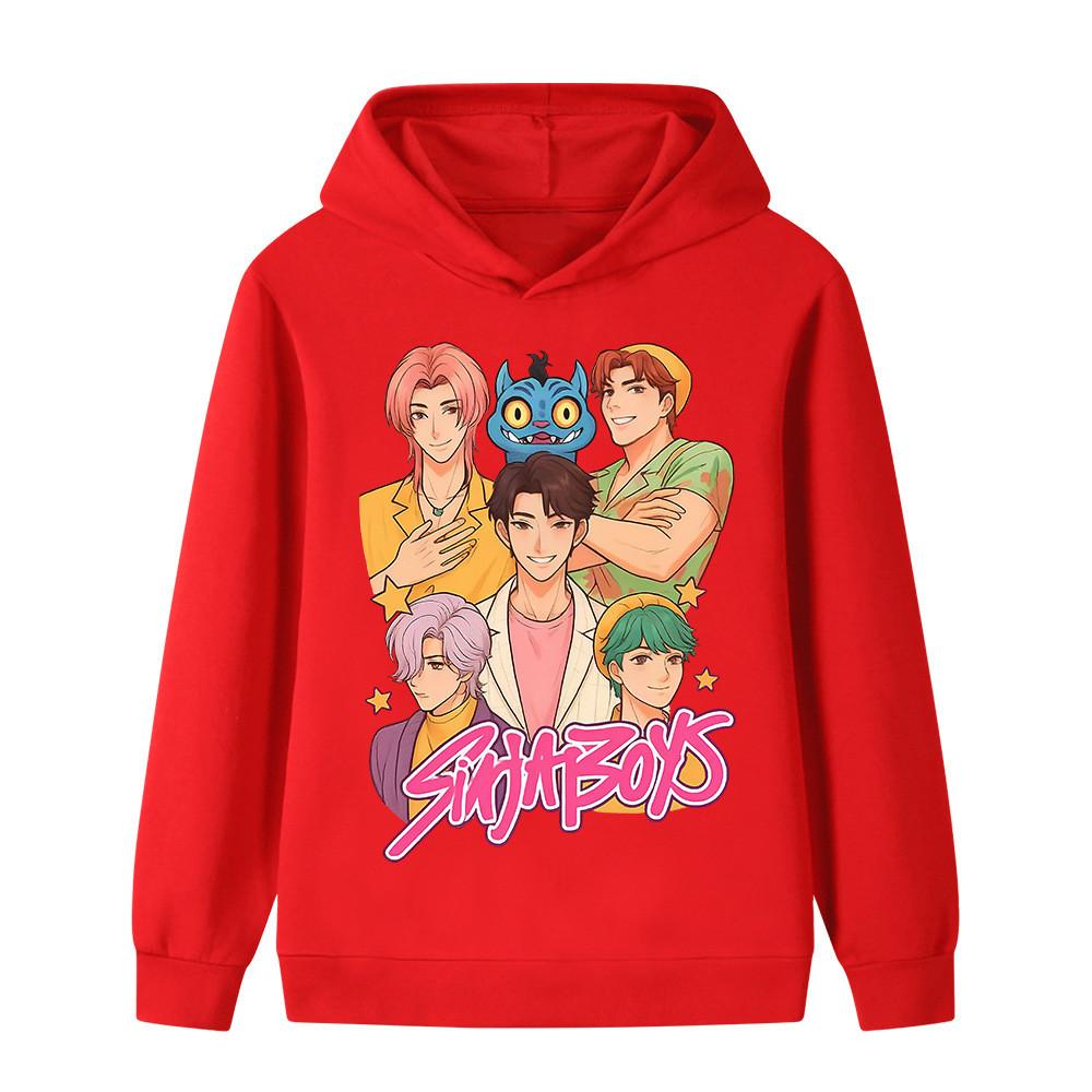 B1219 Kids Boys Girls Sajaboys Kpop Rumi Zoey Mira Print Long Sleeves Hoodie