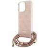 Guess Guhcp15Lhc4Sep Iphone 15 Pro 6.1Rosa/Pink Custodia Rigida Cordoncino a Tracolla Stampa 4G