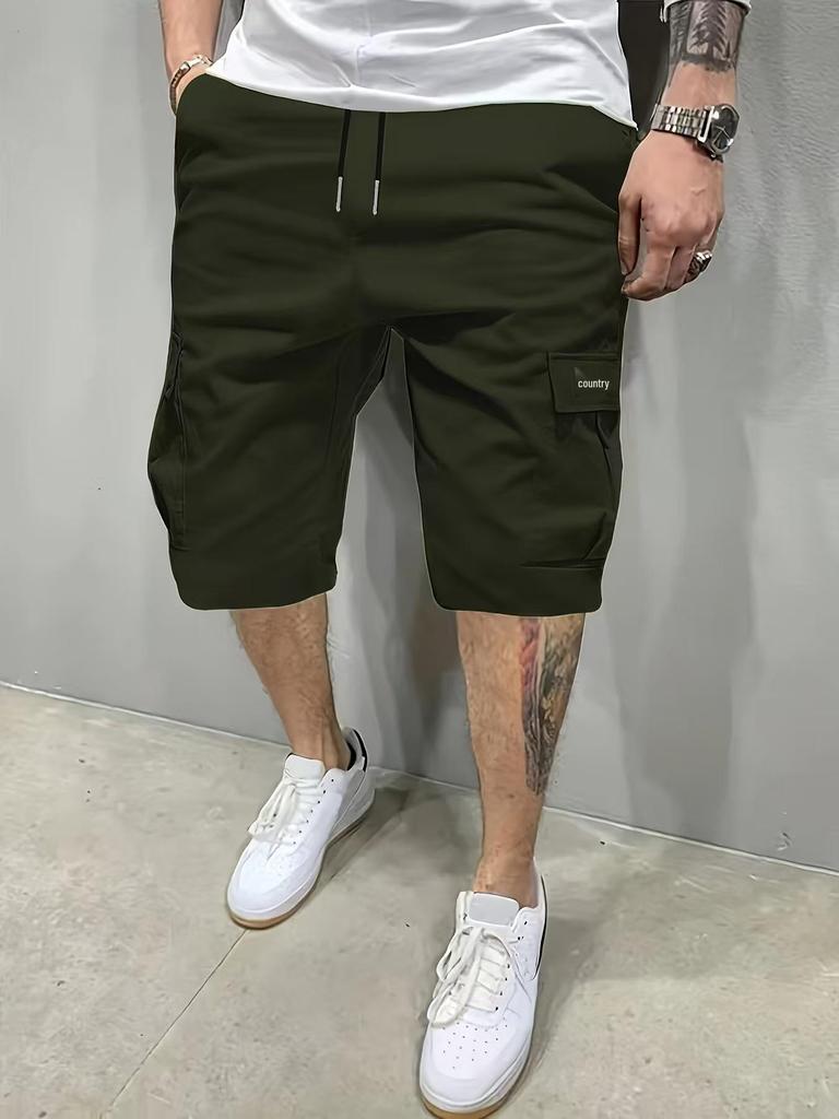 Men's Cross-Border Summer Cargo Shorts - American & European Size, Beach & Five-Point Style, Korean Design