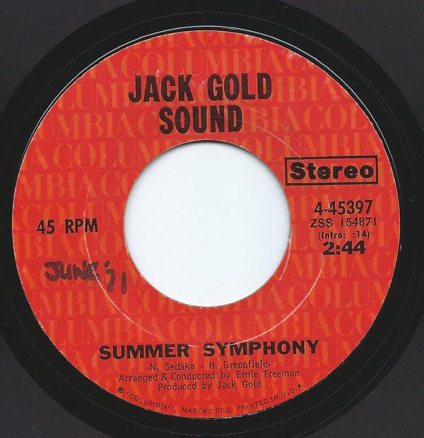 

Пластинка 7 дюймов JACK GOLD SOUND Summer Symphony 445397 Columbia US Jazz Б/у