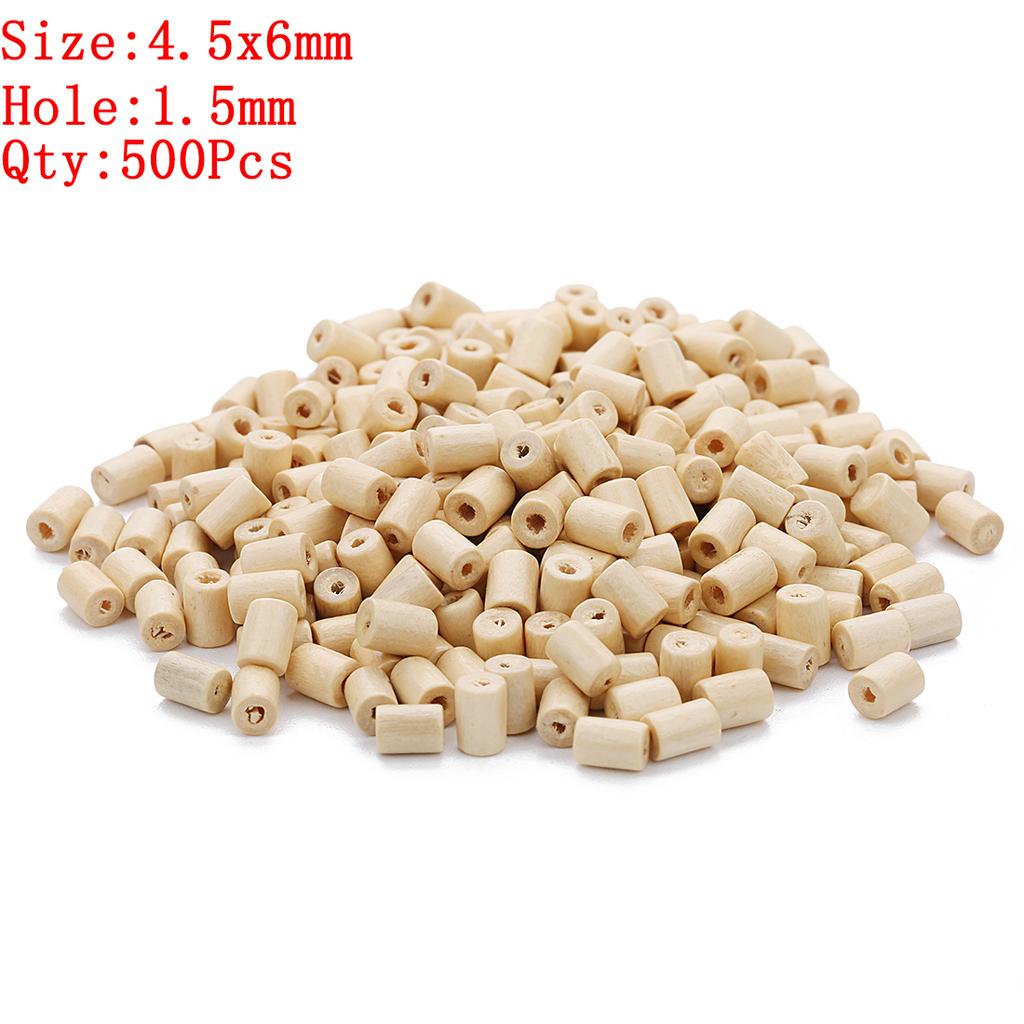 Natural Round Wood Beads Oval Loose Spacer Rosary Bead Large Hole Jewelry Bracelets Diy Unsex Charm Wholesale Supplies