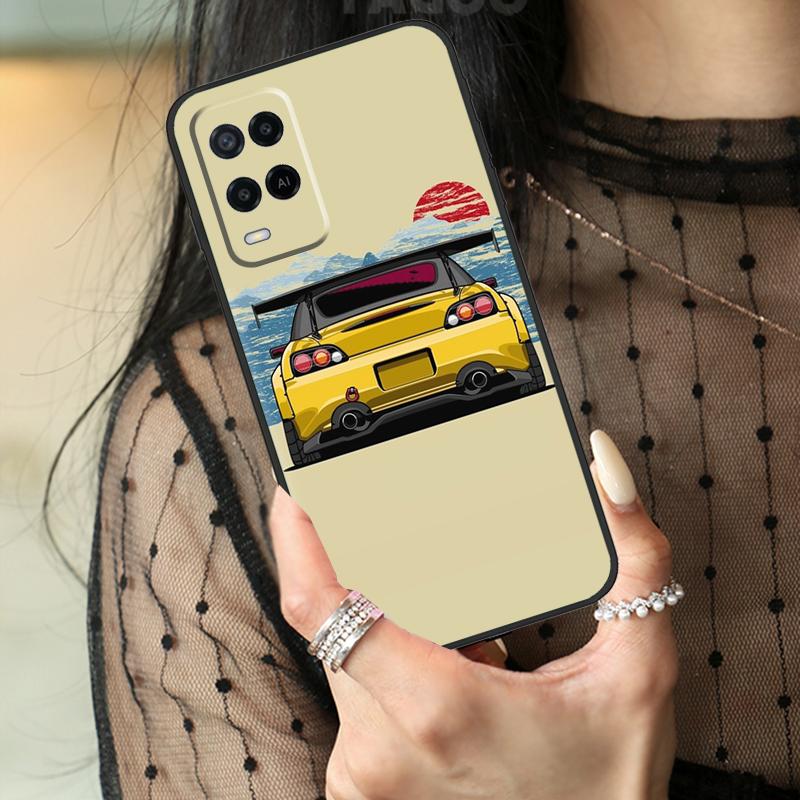 Japan JDM Car Case For Oppo A78 A98 A18 A38 A58 A60 A80 A40 A96 A76 A16 A94 A74 A54 A15 A17 A57 A77 A5 Pro