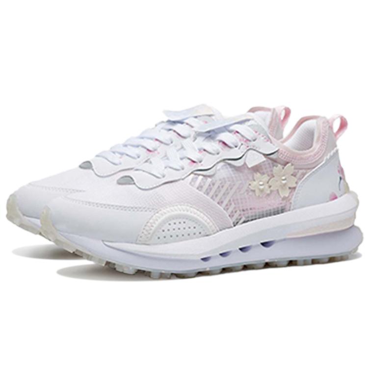 Li Ning Square And Round V2 Casual Shoes Women's Low top Standard White/Primrose Pink AGCS026-2