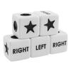 5 Pezzi Dado Sinistro Destro Centrale Sei Facce 16mm Dimensione Standard Dado Acrilico Facile da Afferrare Gioco Dado Primario Accessori Giochi per Feste in Casa