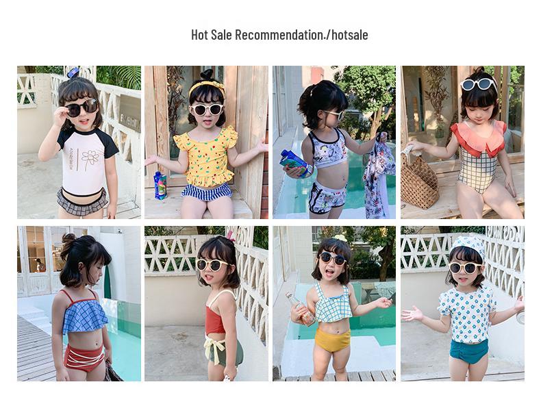 1-3 Year Old Girls' Korean Cut-Out One-Piece Swimsuit