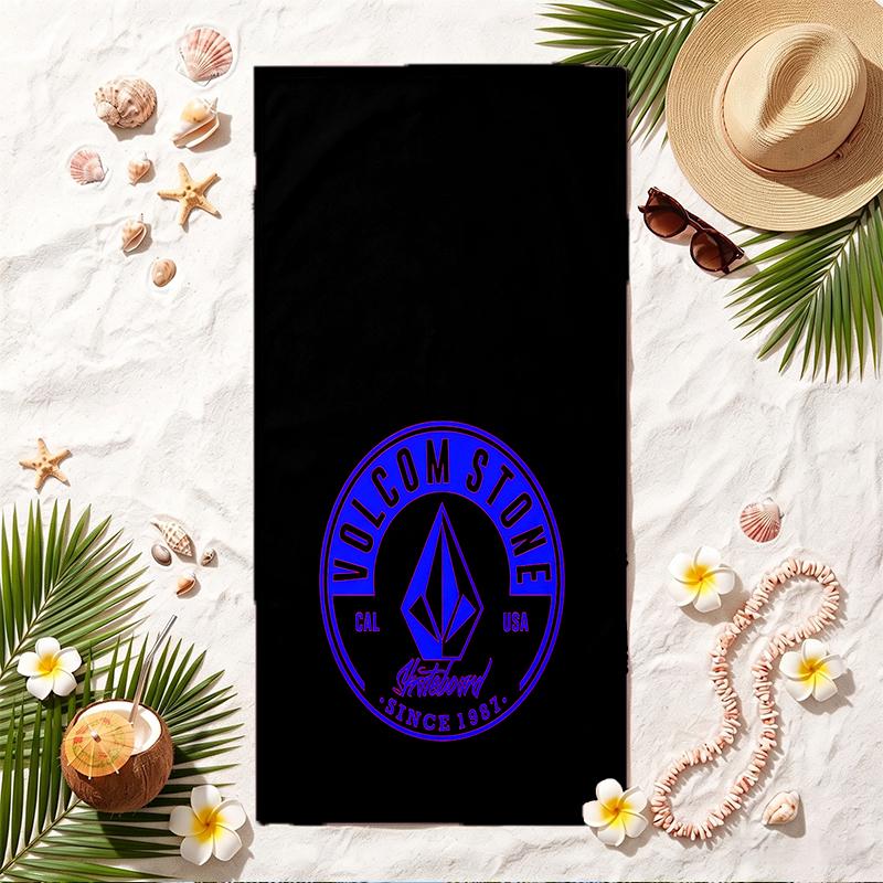 V-VOLCOM Soft Beach Towel Stylish Beach Pool Towel for Summer Seaside Vacation Travel