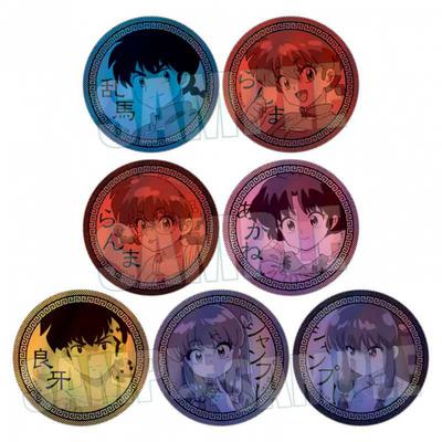 Ranma 1 2 Ranma 1 2  Trading Hologram Can Badge 1box 7pcs