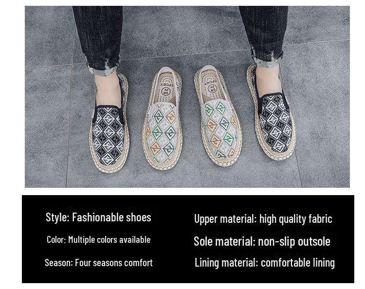 2025 Men's Summer Linen Slip-on Shoes: Trendy, Breathable Old Beijing Fisherman Style