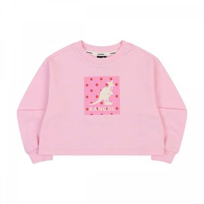 Kangaroo Dot Graphic Sweatshirt Pink Sa 2106