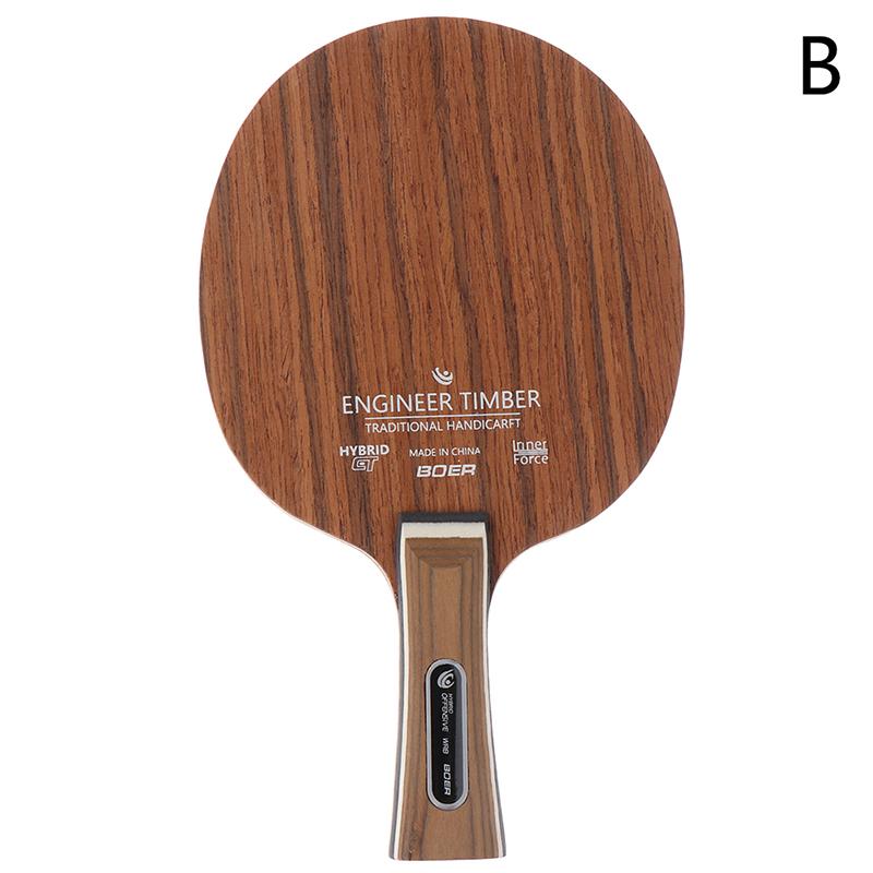 High Quality Ebony Dalbergia Table Tennis Racket Bottom Plate 5 Ply Long Handl