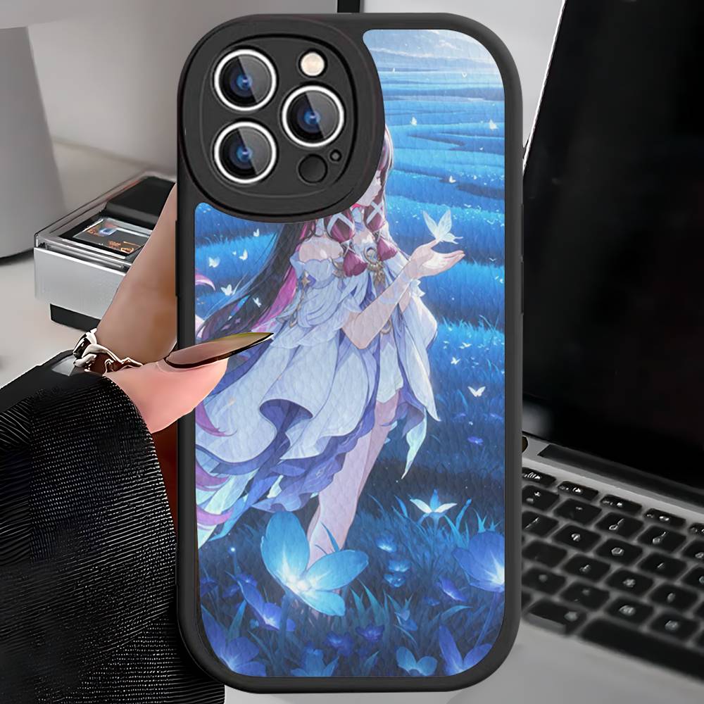 

Чехол для телефона Genshin Impact Коломбина Для iPhone 16 15 14 13 12 11 Pro Max Plus Кожаный Мягкий Чехол iphone 11 pro