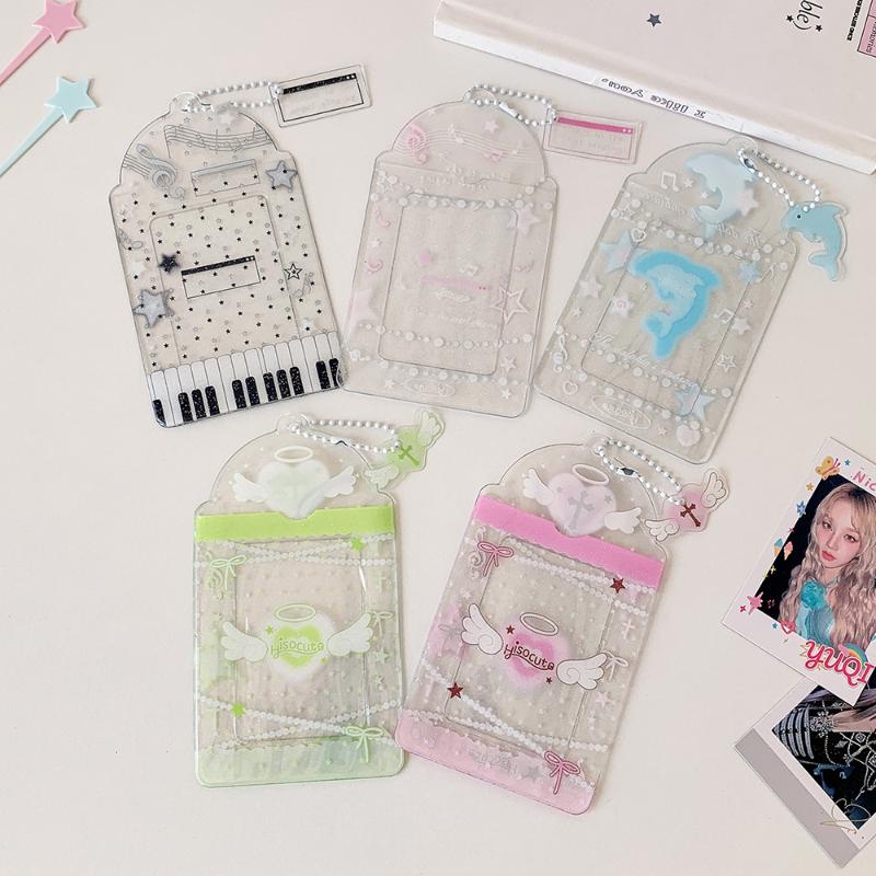 Kpop Pocard Holder Y2K Po Card Holder Kpop Charm Holders Kawaii Po Card Id Bus Card Holders