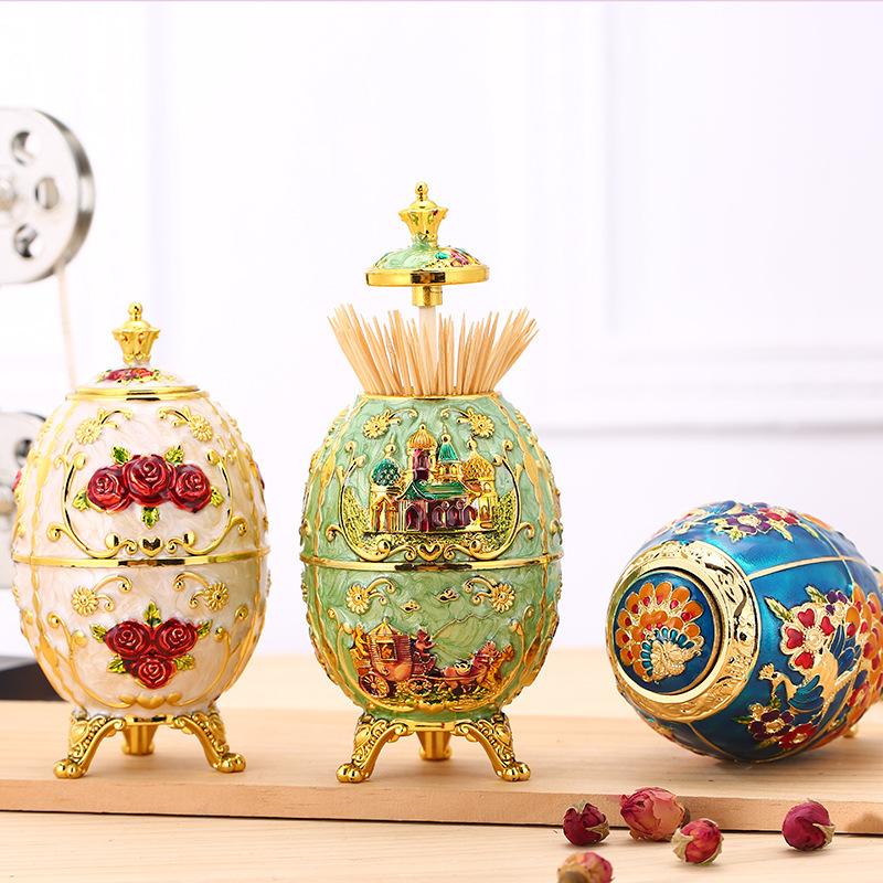 Nordic automatic push-type toothpick box household creative toothpick holder hotel restaurant fashion high-end toothpick holder