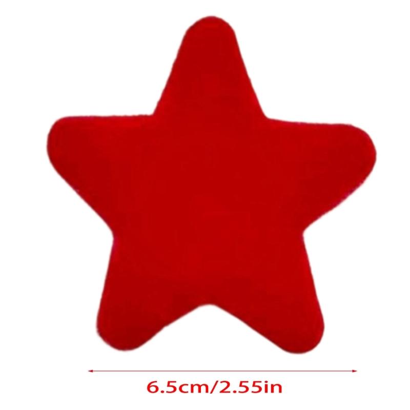 10Pcs 6.5CM Colorful Plush Star Appliques For Handmade Bag Garment Shoe Decoration Hair Accessories and Sewing Craft