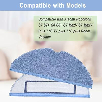 For Roborock S7 S7+ S7 Max S7 Maxv T7 Plus T7S Plus S8 S8+ Vacuum Robot Replaceable Mop Cleaning Cloth Accessories