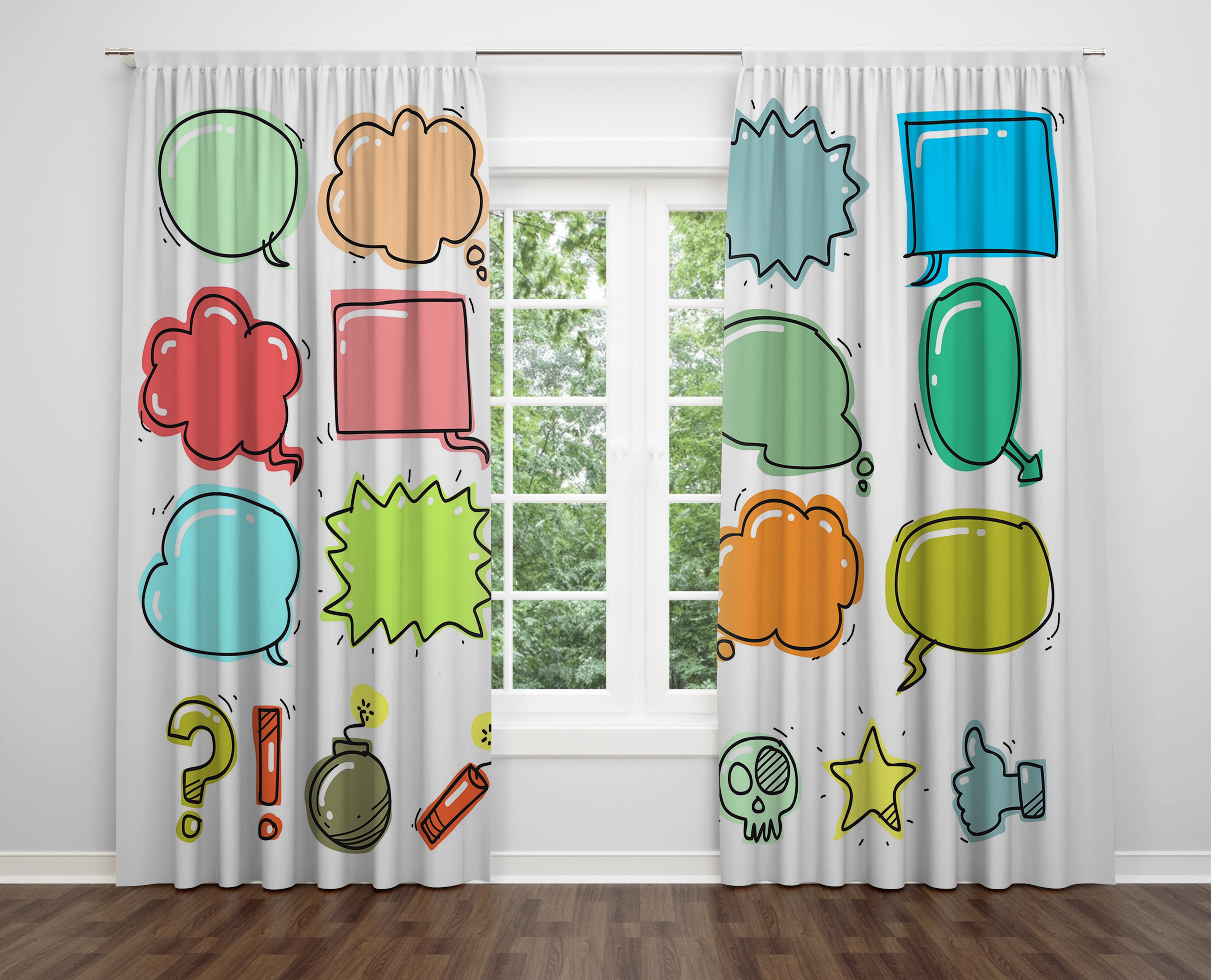 

Декоративний дизайн, високоякісна бавовняна тканина, ви можете вибрати одну або подвійну фіранку з крила 1 piece різнокольоровий