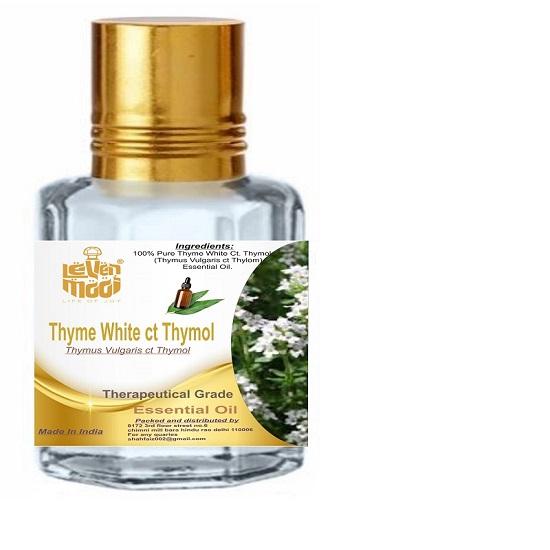 Levenmooi Thyme White Ct. Linalool (Thymus Vulgaris) Pure & Natural Therapeutic Grade Essential Oil Glass