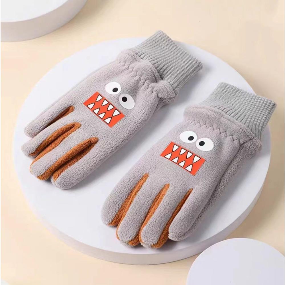 Children's gloves autumn and winter outdoor warm and windproof