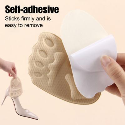 3/5 Pairs Foot Cushions for High Heels Gel Metatarsal Pads with Non-Slip Grip Pain Relief Inserts for Dress Shoes Pumps Sweat-Absorbent Foam Inserts