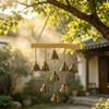 Crisp Sound Iron Art Wind Chime Metal Bells Door Bell Garden Hanging Wall Hanging  Garden