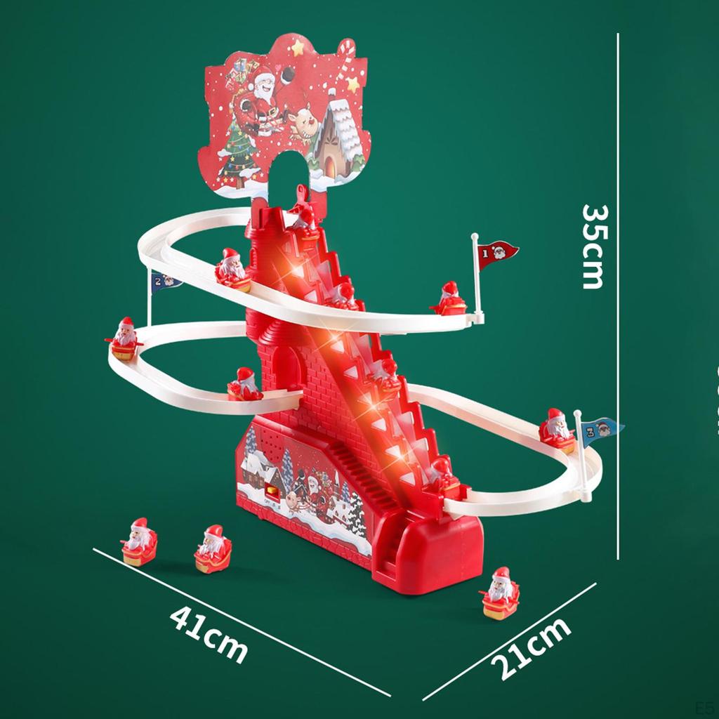 Electric Climbing Ladder Santa Claus ,Ladder Up and Down Musical Doll
