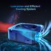 X5 Projector, 4K Support Native 1080P, 400 ANSI Lumens, Dual-Band WiFi, Bluetooth 5.0, 4-Point Keystone Correction, 200-inch Display, LED Light Source