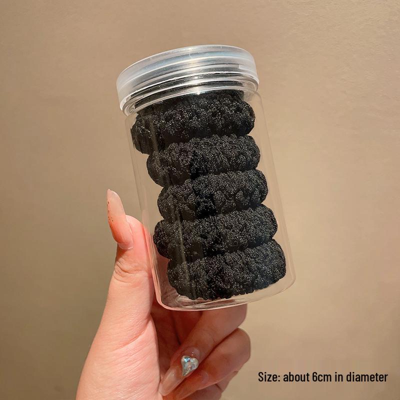 Women's Seamless Rubber Band Hair Tie - 2025 New High Ponytail, Simple Design with Leather Cover