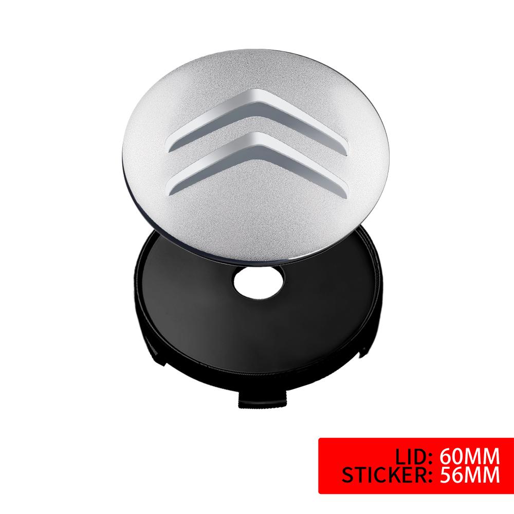 56/60MM Bilhjulscenterkåpa Dekaler Auto Hjulnavkåpa Dekorationsaccessoarer För Citroen C4 Picasso Xsara C5 C1 C2 C3 Saxo