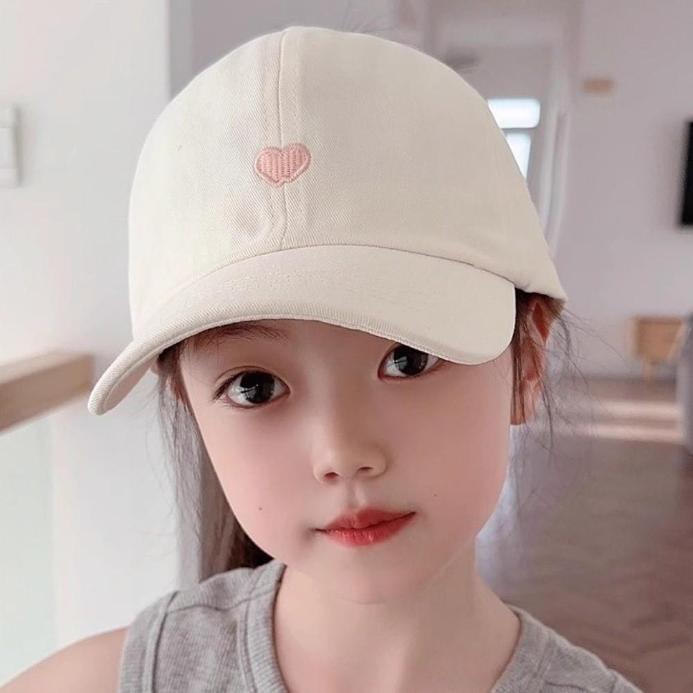 Solid Color Children's Baseball Cap High Ponytail Baby Peaked Cap Girl Kids Sun Hat  4-12 Years