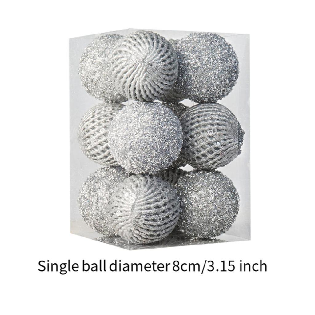 12Pcs Christmas Ball Decoration Decorative for Farmhouse Cabinet Living Room