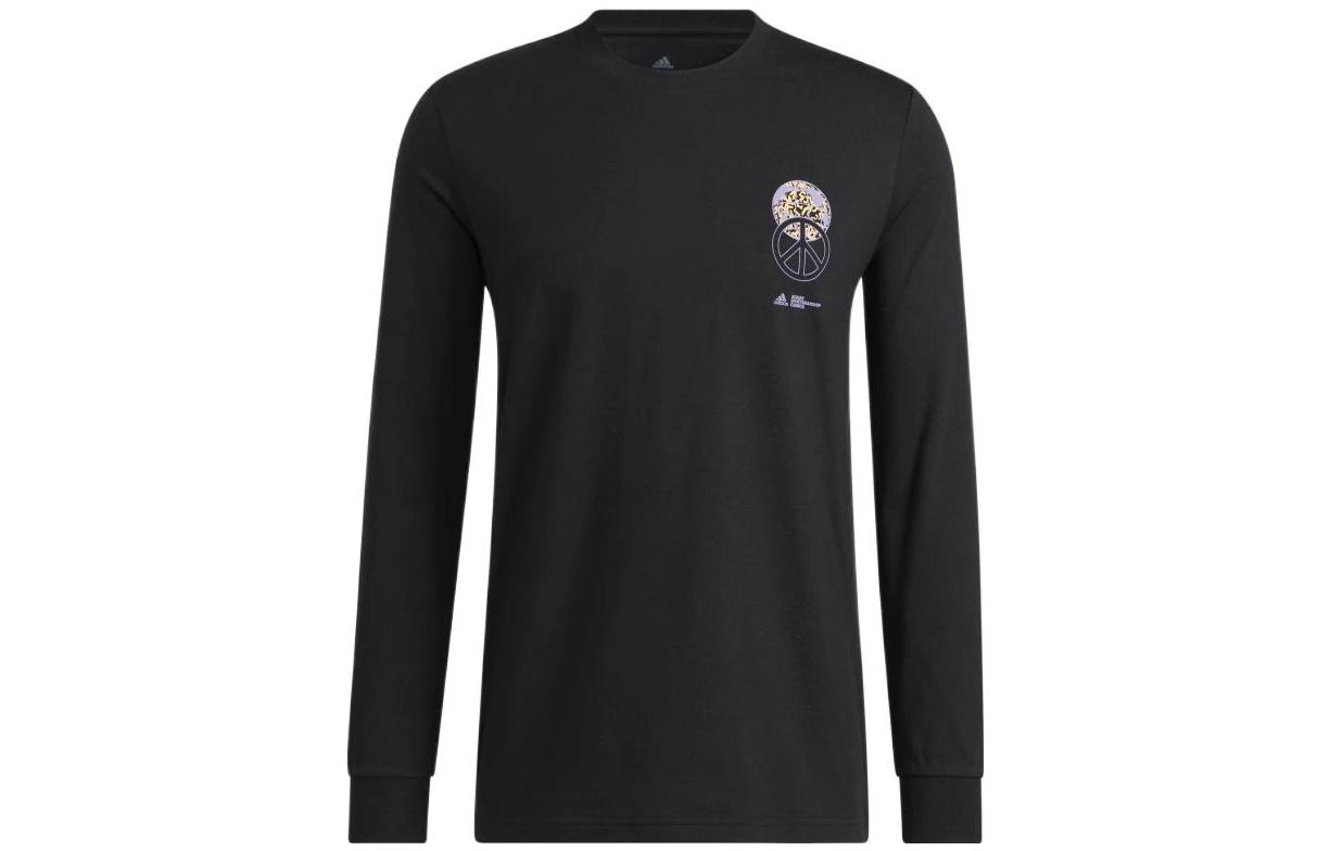

Adidas T Shirts Men s Black Crew Neck Moderate Straight Fit HC7567 XL