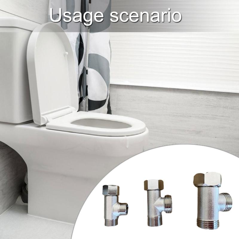 Compression T Connector Bidet Hose Splitters with Leak Proof Designs Precisions Engineered T Connector Simple Installs