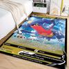 Wiele rozmiarów Dywan z nadrukiem karty Pokémon Garchomp do salonu, sypialni, pokoju dziecięcego, wystroju domu, dywanik obszarowy, narzuta na sofę, przedpokój, mata do zabawy